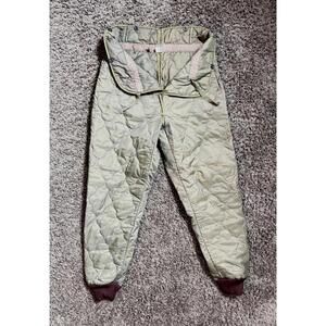 Vintage Quilted Army Liner Pants fits 30-34 waist Genuine Czech Military